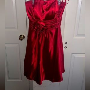 Red Rose Strapless Dress